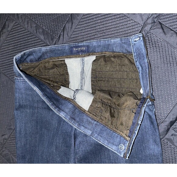 Talbots Jeans Side Zip Slim Ankle  Medium Wash Pockets Stretch Women’s 8 - Picture 5 of 11